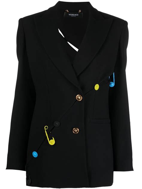 versace damen jacke|farfetch versace blazer.